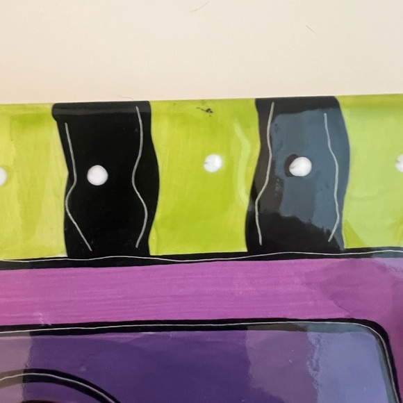 Vintage Prospero Designworks 10x10” Square Ceramic Hearts Plate Tray Platter - Picture 3 of 5